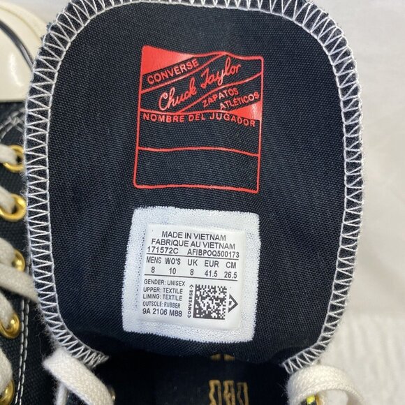 Converse Chuck 70 Hi "MiGente" Hi-Top Sneakers Black Unisex Lace-Up New171572C - Picture 5 of 16